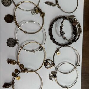 Lot of Alex and ani bracelets!